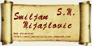 Smiljan Mijajlović vizit kartica